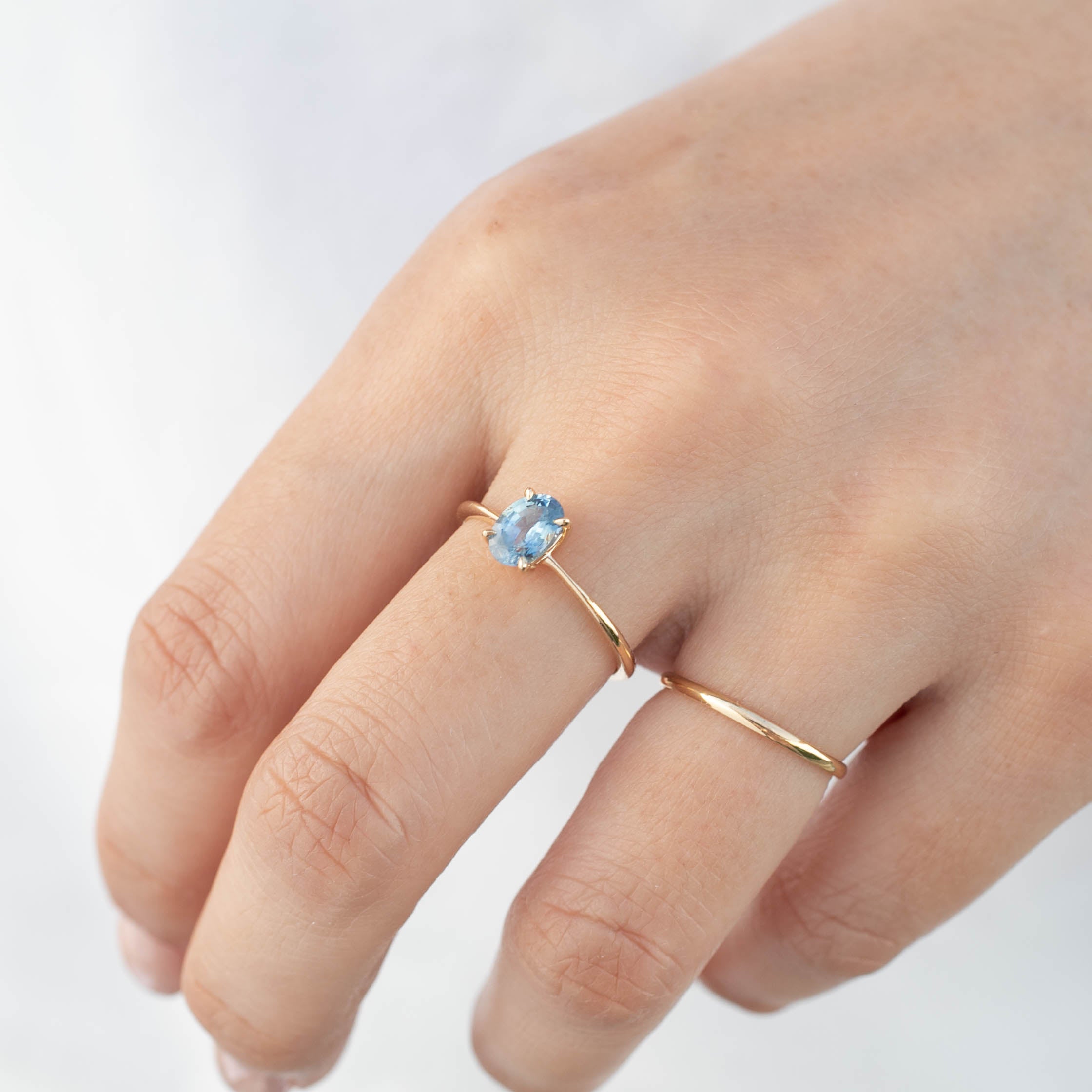 Nina Ring - 0.86ct Blue Montana Sapphire (One of a kind)