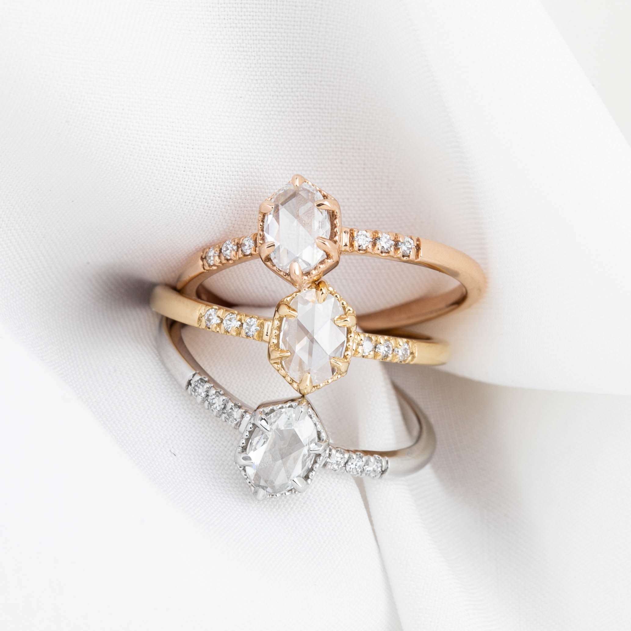 Grace Oval Rose Cut Diamond Ring