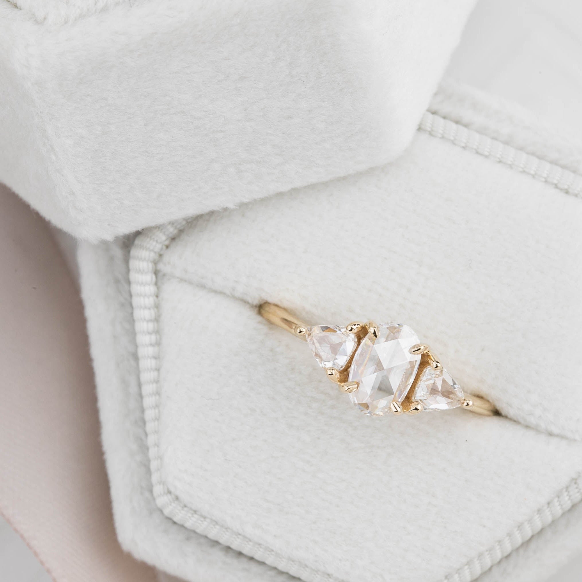 Madison Ring, 0.56ct Oval Rose Cut Diamond