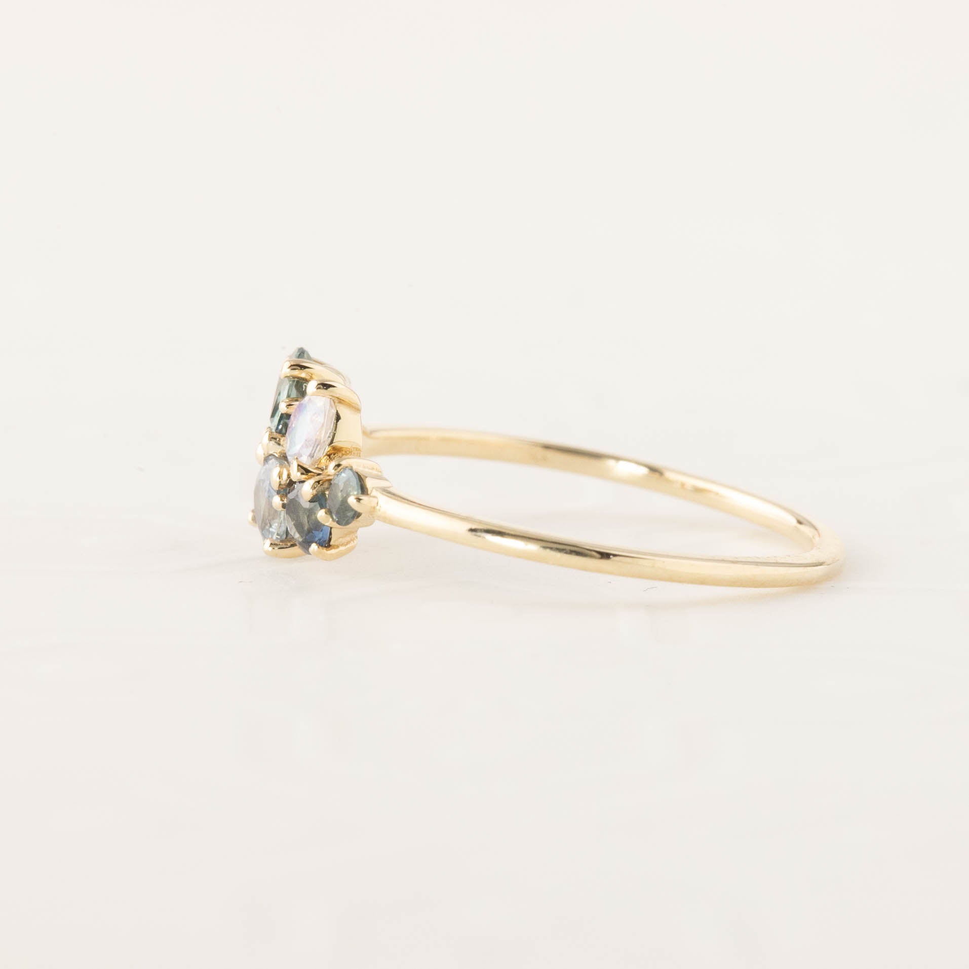 Stardust Cluster Ring, Seven Stones (Pick your own gems)