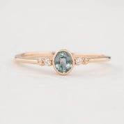Estel Ring, 0.3ct Unheated Madagascar Sapphire, oval shape gemstone