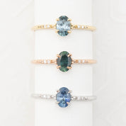 Eloise Ring, 0.60ct Montana Sapphire, oval shape gemstone