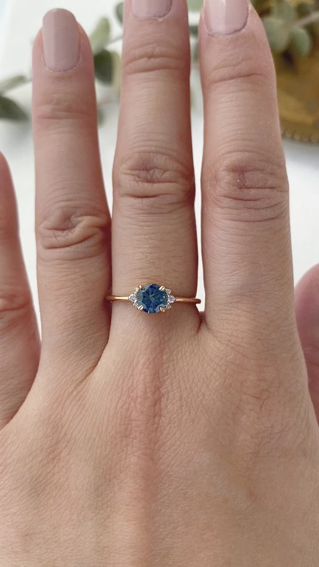 Lena Ring - 0.66ct Blue Montana Sapphire (One of a kind)