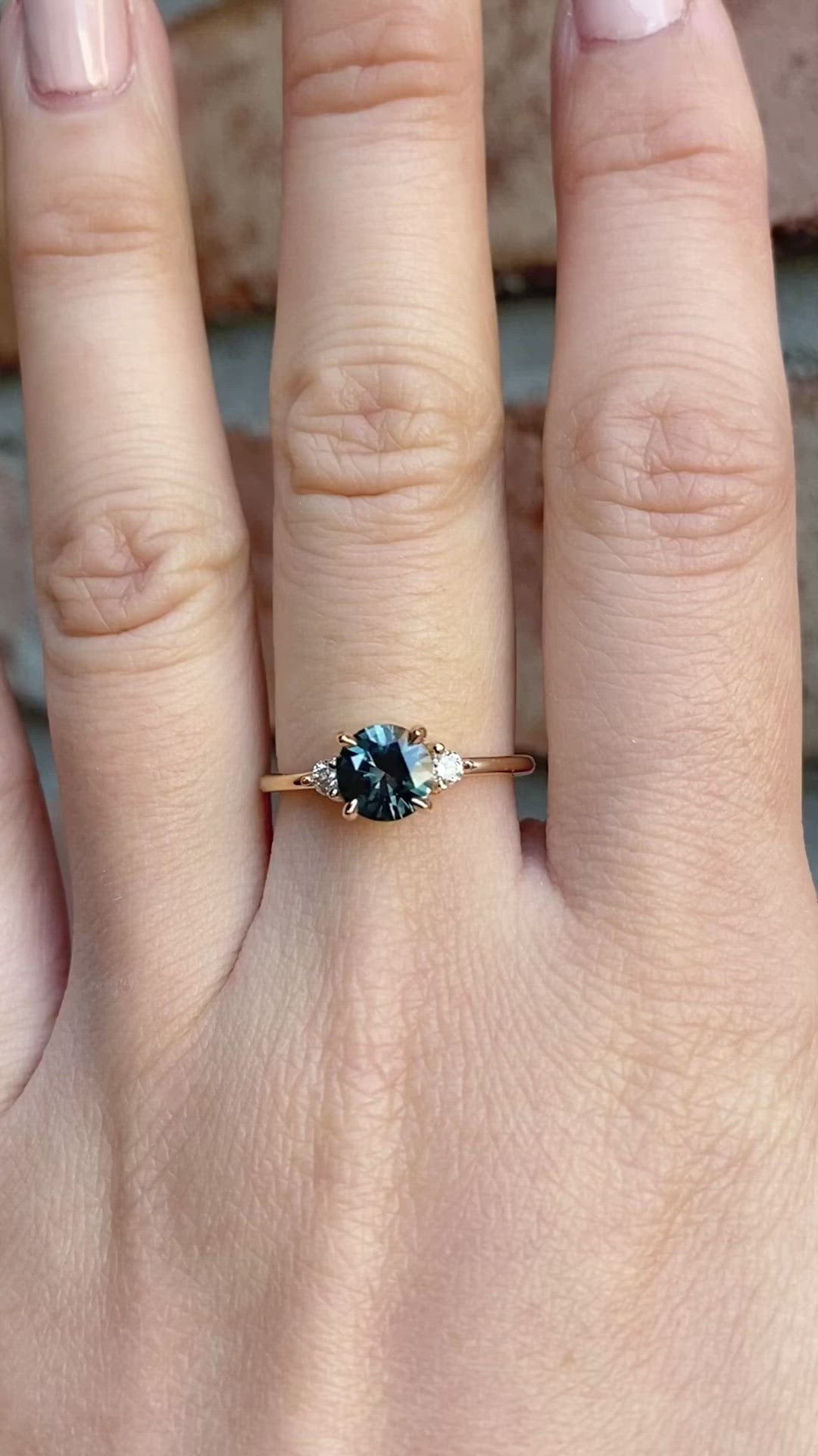 【即日配送】エミリーリング ・1.12ct・加熱モンタナ産グリーンサファイア・K14YG