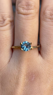 1.07ct Round Cut Teal Blue Montana Sapphire SR239