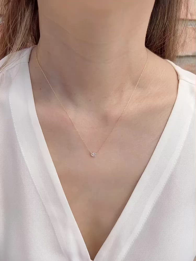 Dahlia 0.19ct Rose Cut Diamond Necklace