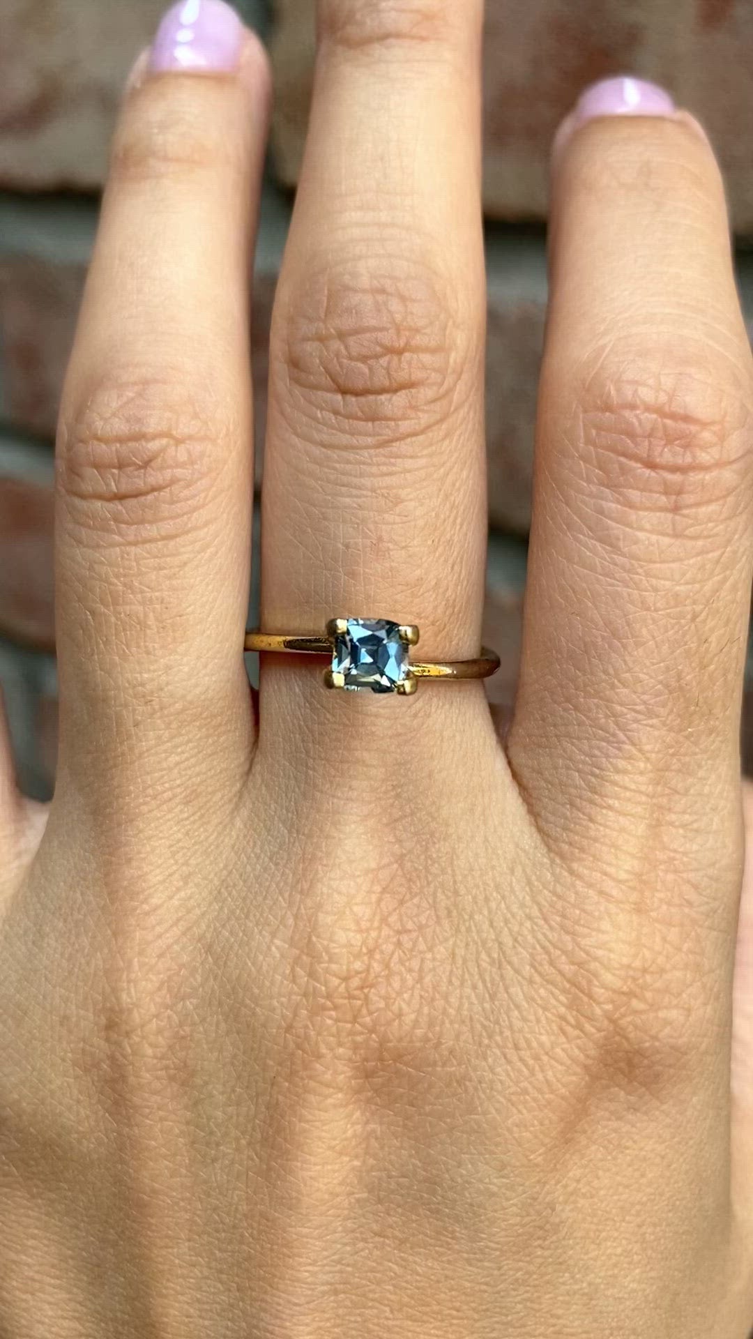 0.83ct Cushion Cut Blue Montana Sapphire