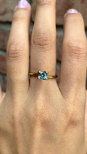 0.83ct Cushion Cut Blue Montana Sapphire