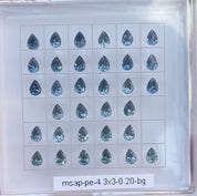 0.20ct Calibrated Pear Montana Sapphires (4.3mm)