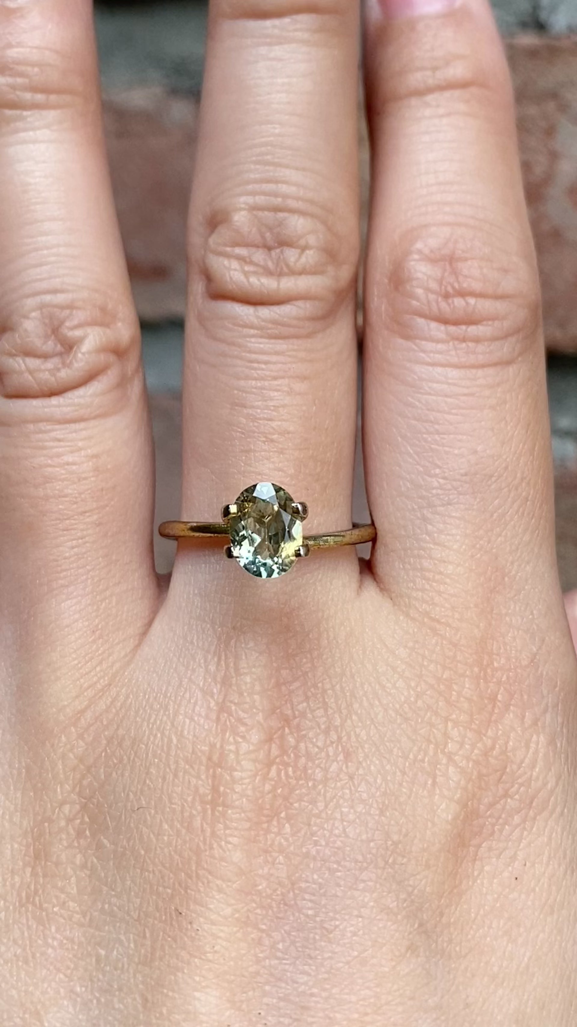 1.53ct パーティ グリーン イエロー サファイア モンタナ産 SO331