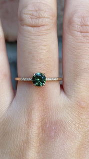 Audrey Ring, 0.70ct Green Queensland Sapphire