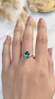 Estel Ring - 1.65ct Teal Blue Green Tourmaline (One of a kind)