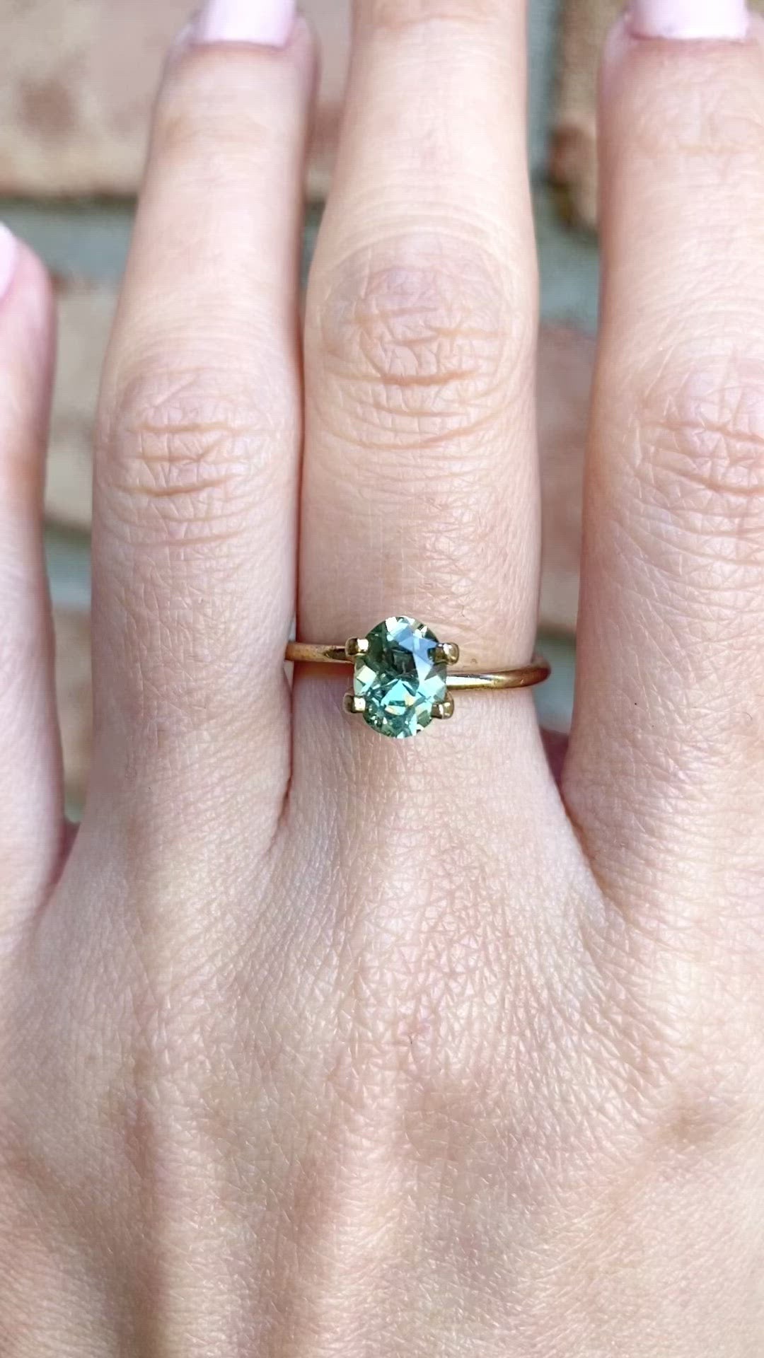 1.35ct ブルーグリーンサファイア モンタナ産