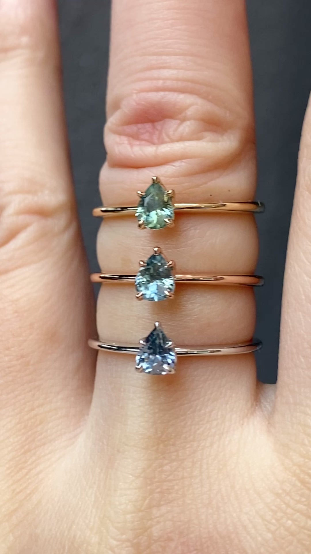 Sara Ring, 0.35ct Montana Sapphire