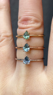Sara Ring, 0.35ct Montana Sapphire