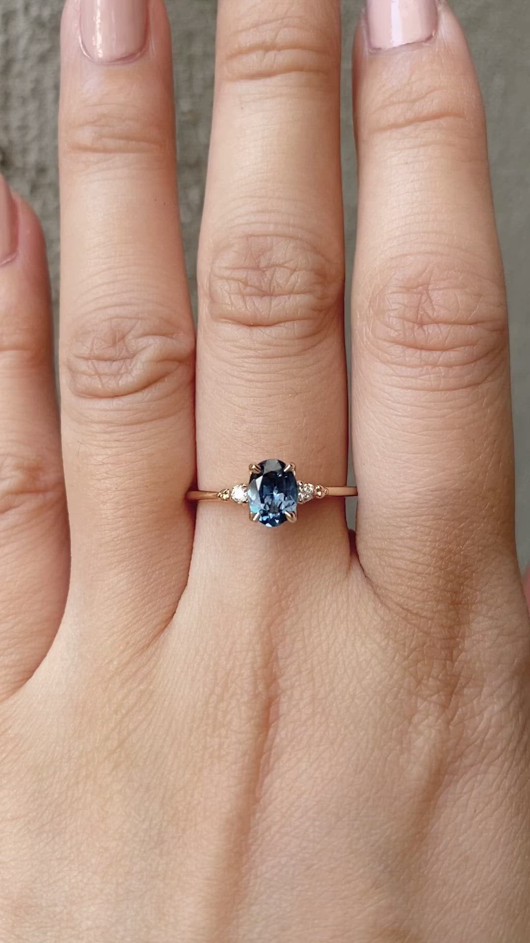 Estel Ring - 0.96ct Blue Green Montana Sapphire (One of a kind)