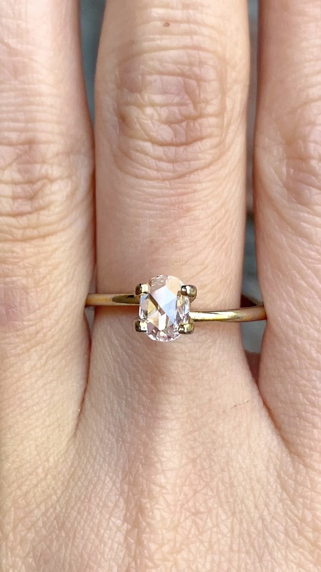 0.42ct Oval White Rose Cut Diamond D101