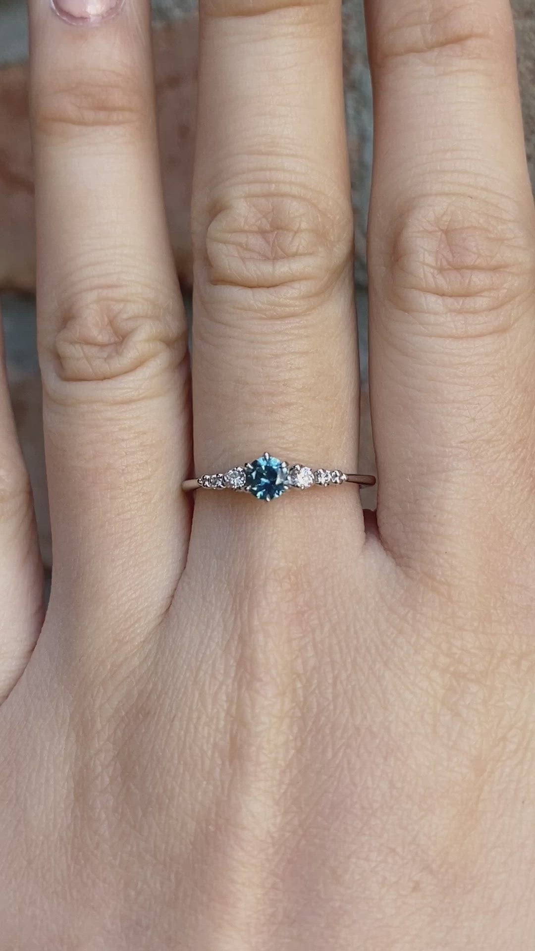 Estel Fleur Ring, 0.30ct Montana Sapphire