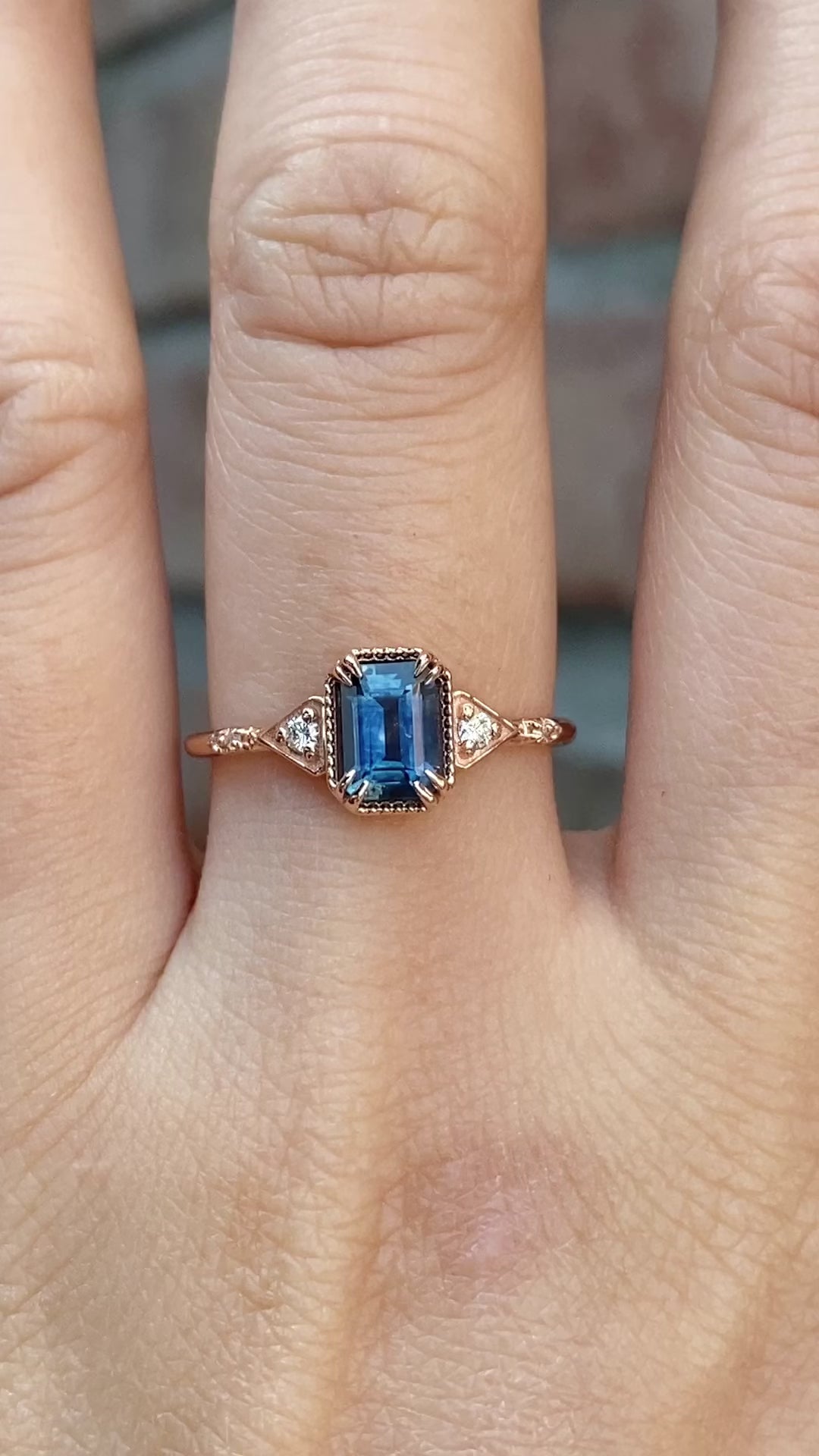 Agatha Ring, 1.11ct Blue Montana Sapphire