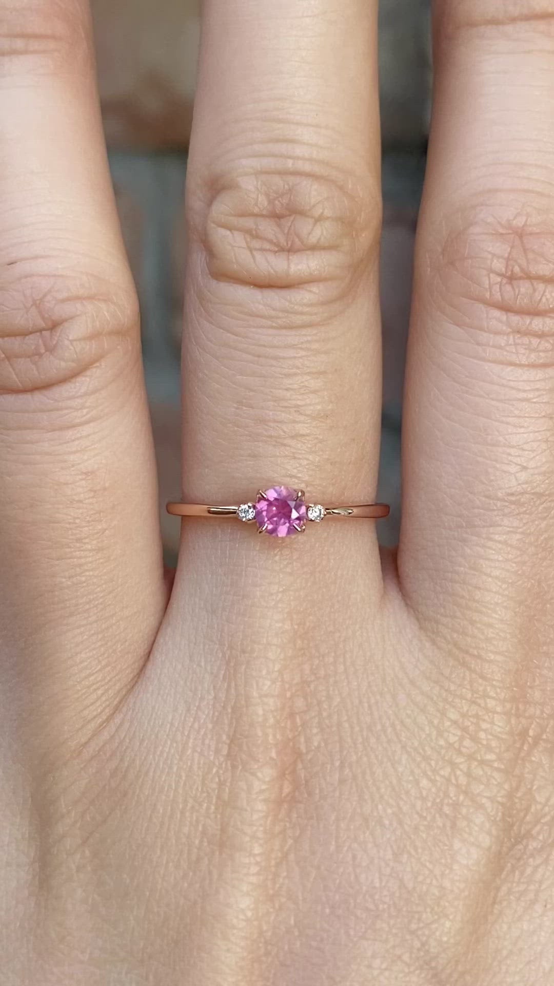 Sofia Ring, 0.35ct Pink Sapphire