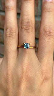 0.81ct Cushion Cut Blue Montana Sapphire