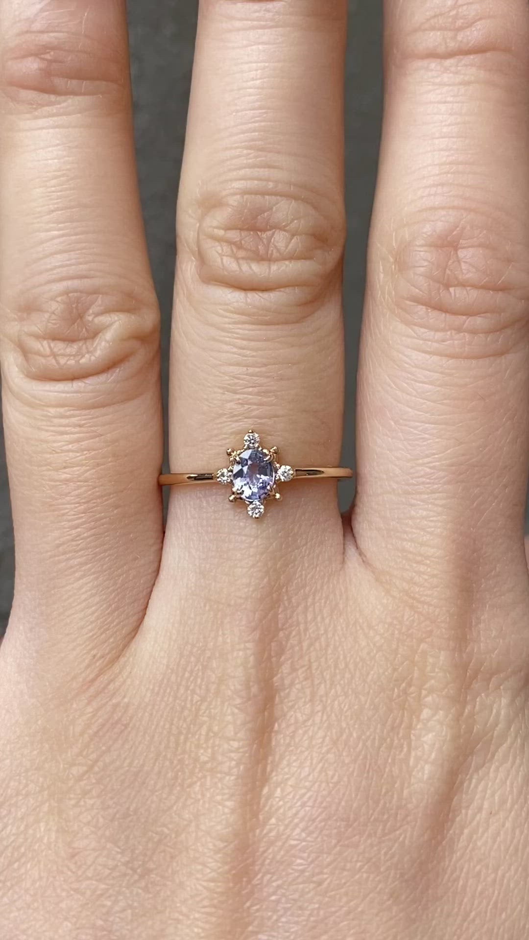 Leah Ring, 0.40ct Unheated Sapphire