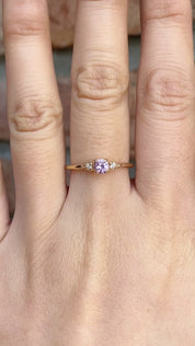 Estel Ring, 0.30ct Pink Purple Sapphire