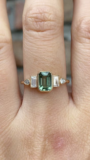 Edith Green Sapphire Ring