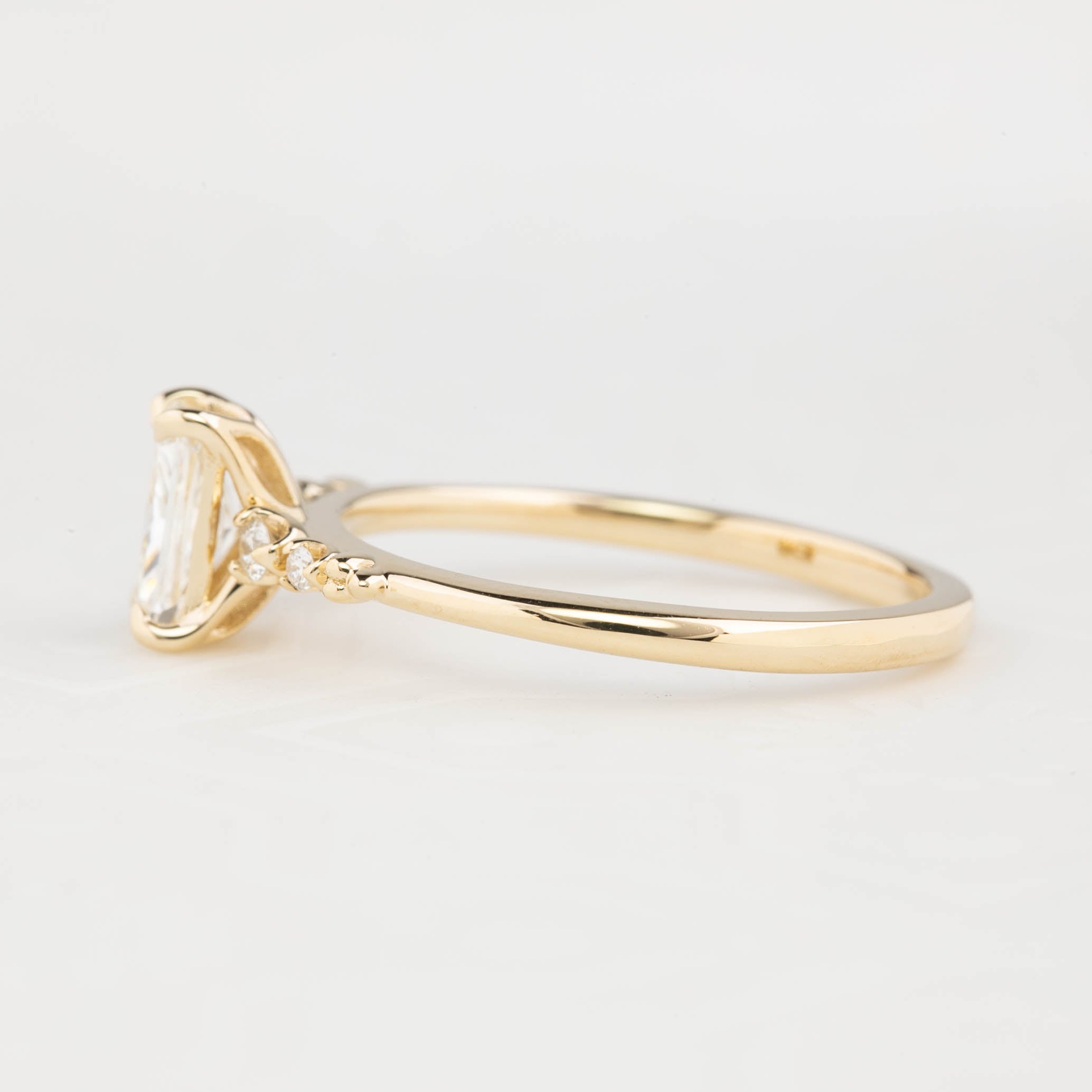 Estel Fleur Ring, 0.70ct Radiant Diamond | GIA Certified