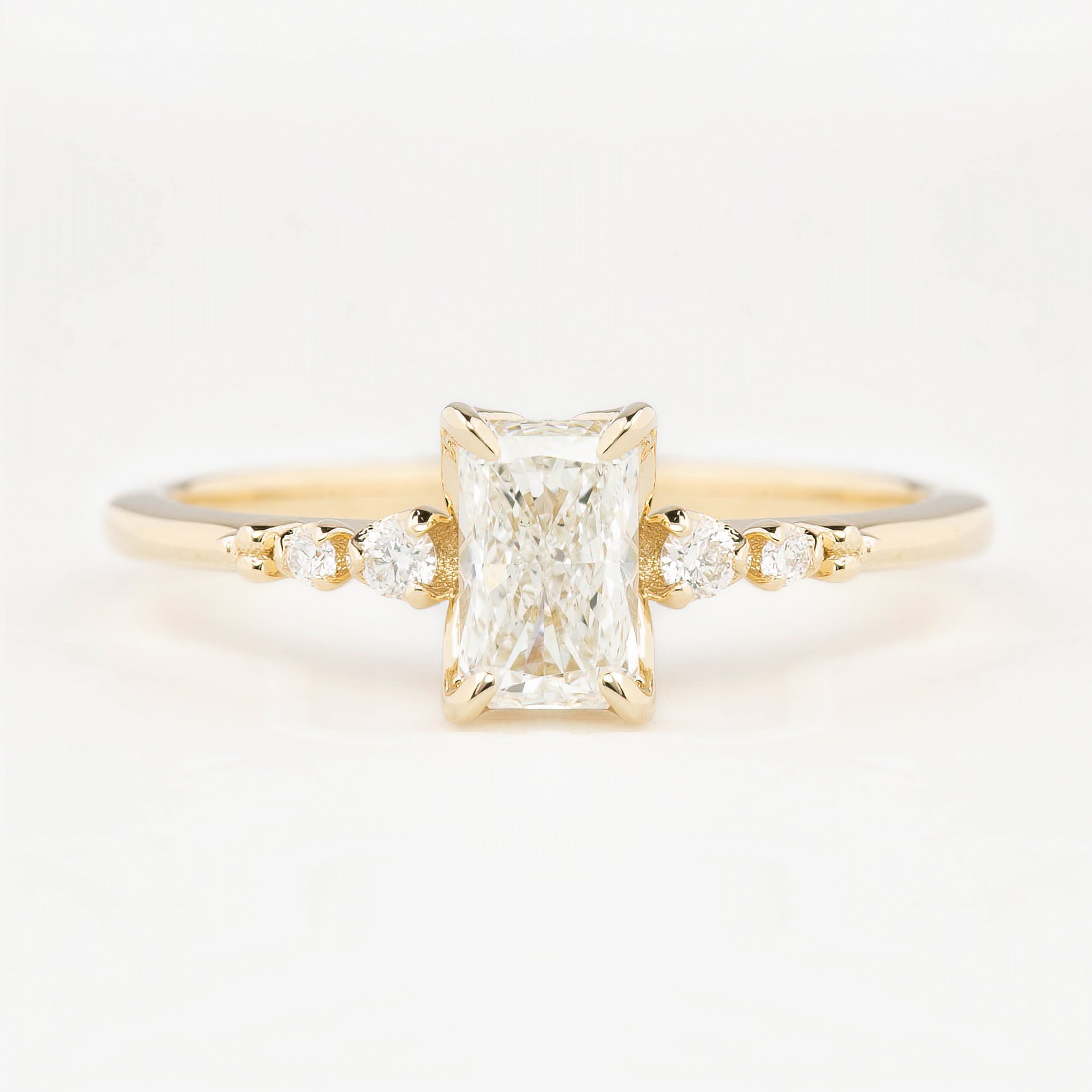 Estel Fleur Ring, 0.70ct Radiant Diamond | GIA Certified