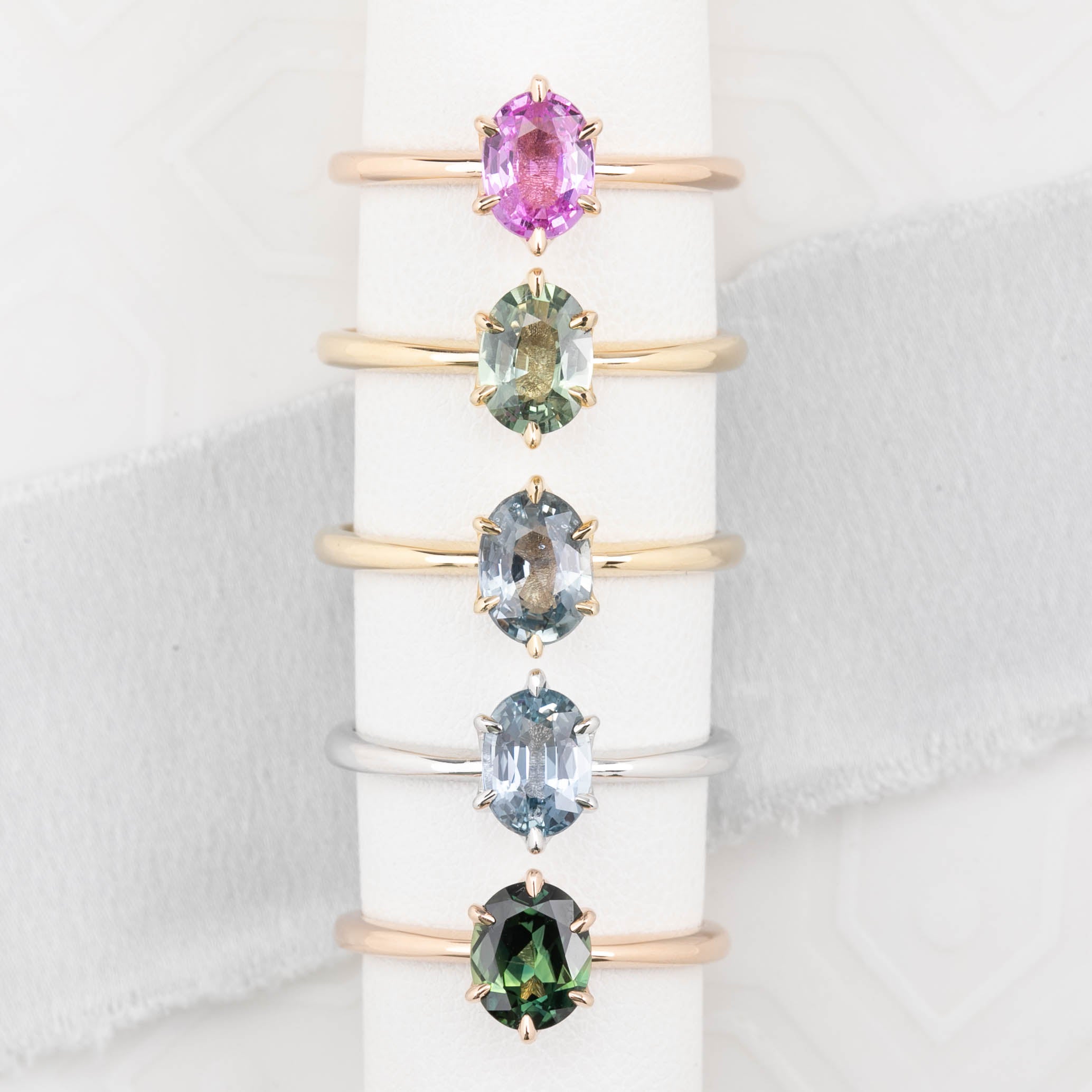 Floryn Ring, 1.37ct Unheated Sapphire, oval shape gemstone