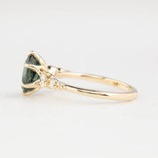 Estel Fleur Grand Ring, 2.46ct Queensland Sapphire, oval shape gemstone