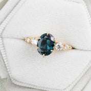 Estel Fleur Grand Ring, 2.46ct Queensland Sapphire, oval shape gemstone