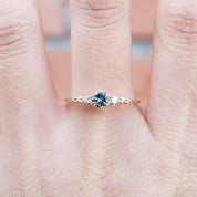 Estel Fleur Ring, 0.30ct Montana Sapphire of your choice