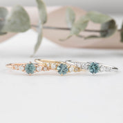 Estel Fleur Ring, 0.30ct Montana Sapphire of your choice