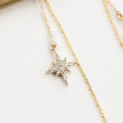 Starburst Diamond Threader Earrings