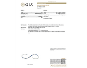 GIA Sapphire Origin Report showing detailed gemstone grading and analysis for a blue sapphire jewelry piece.