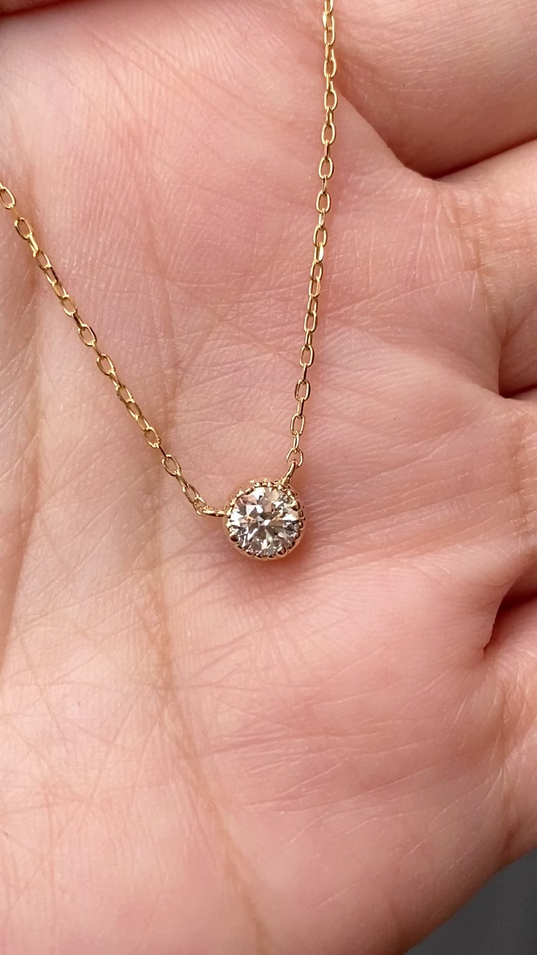 Dahlia 0.30ct GIA Certified Diamond Solitaire Necklace
