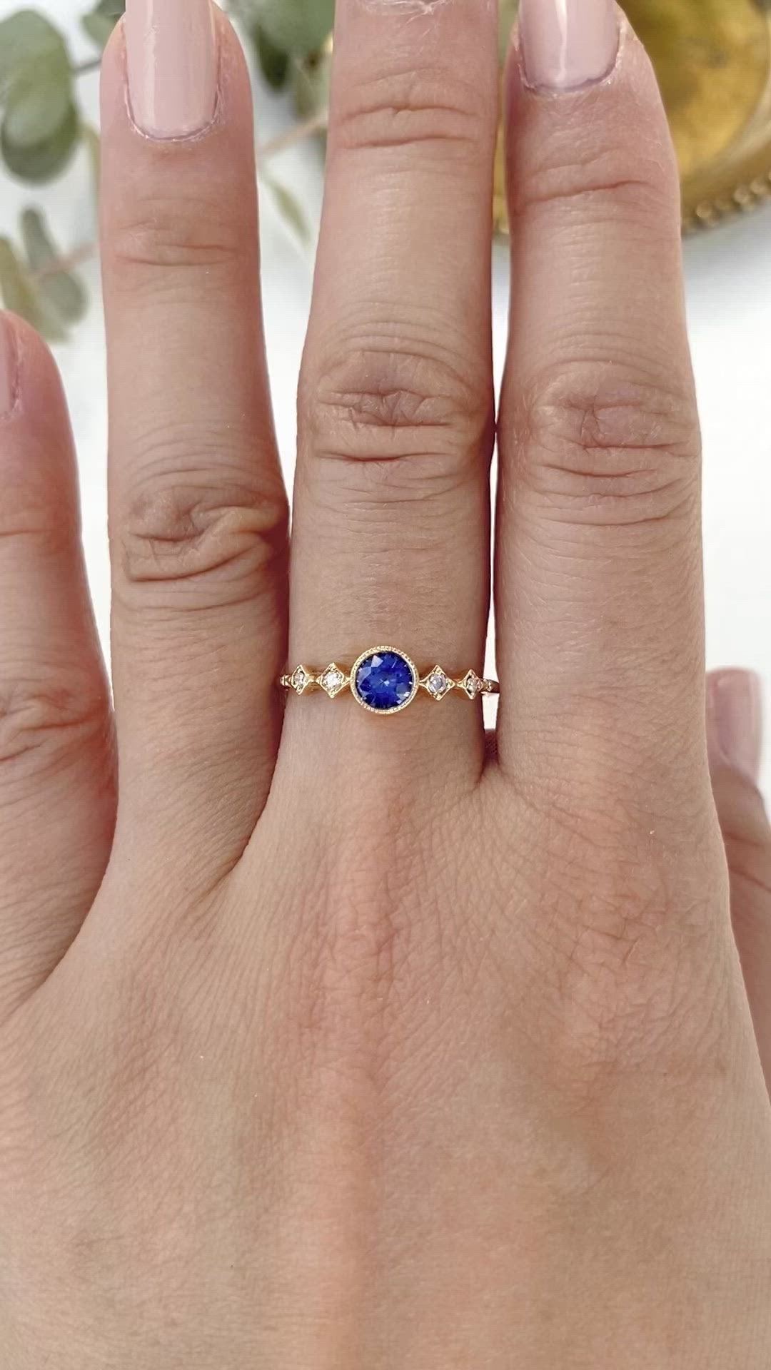 Celeste Ring, 0.40ct Blue Sapphire