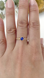 Celeste Ring, 0.40ct Blue Sapphire