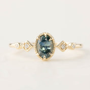 Stella Ring, 0.60ct Montana Sapphire of your choice, oval shape gemstone