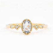 Stella Ring, 0.4ct Unheated Sapphire, oval shape gemstone