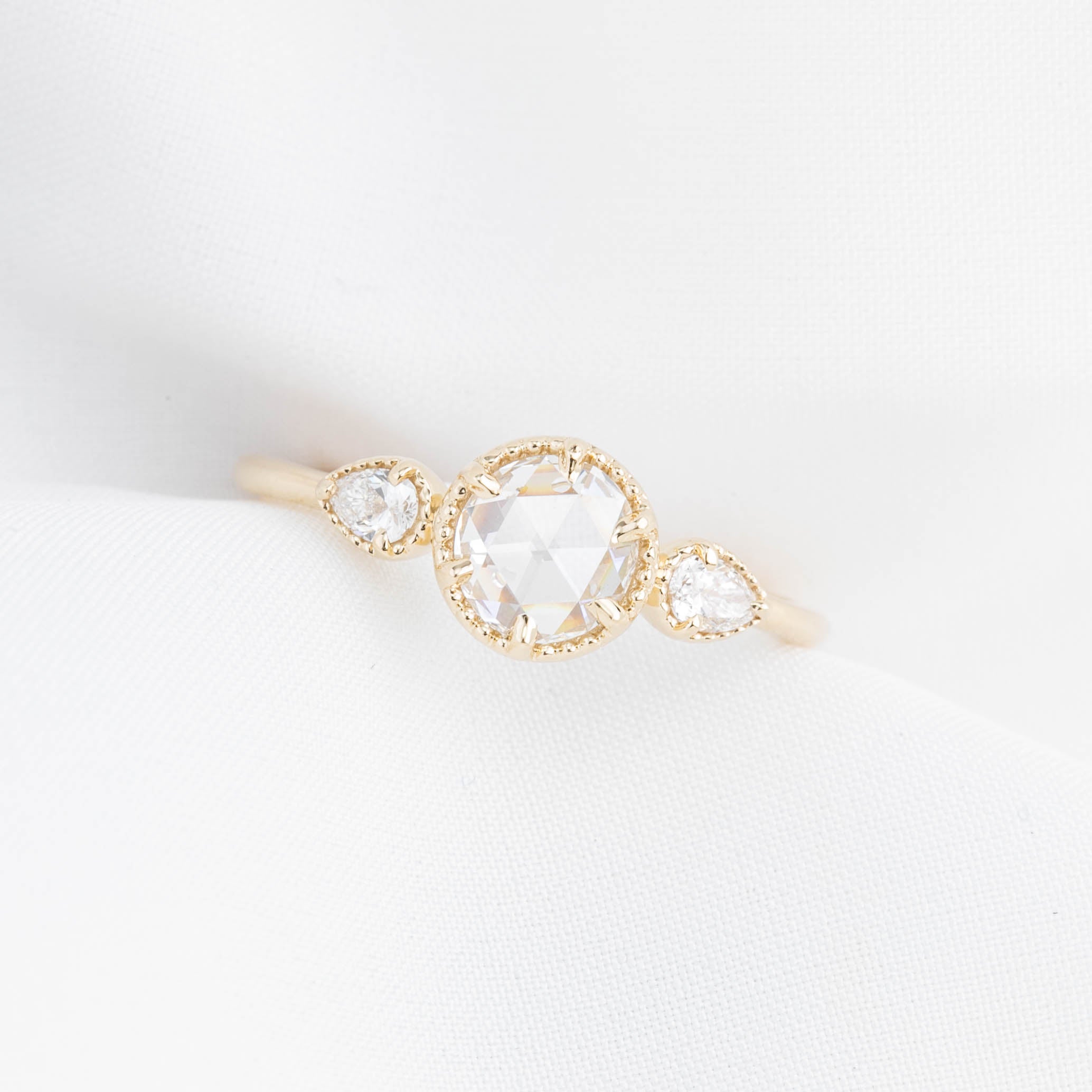 Diana Round Rose Cut Diamond Ring