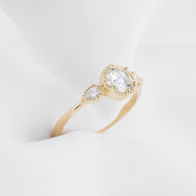 Diana Round Rose Cut Diamond Ring
