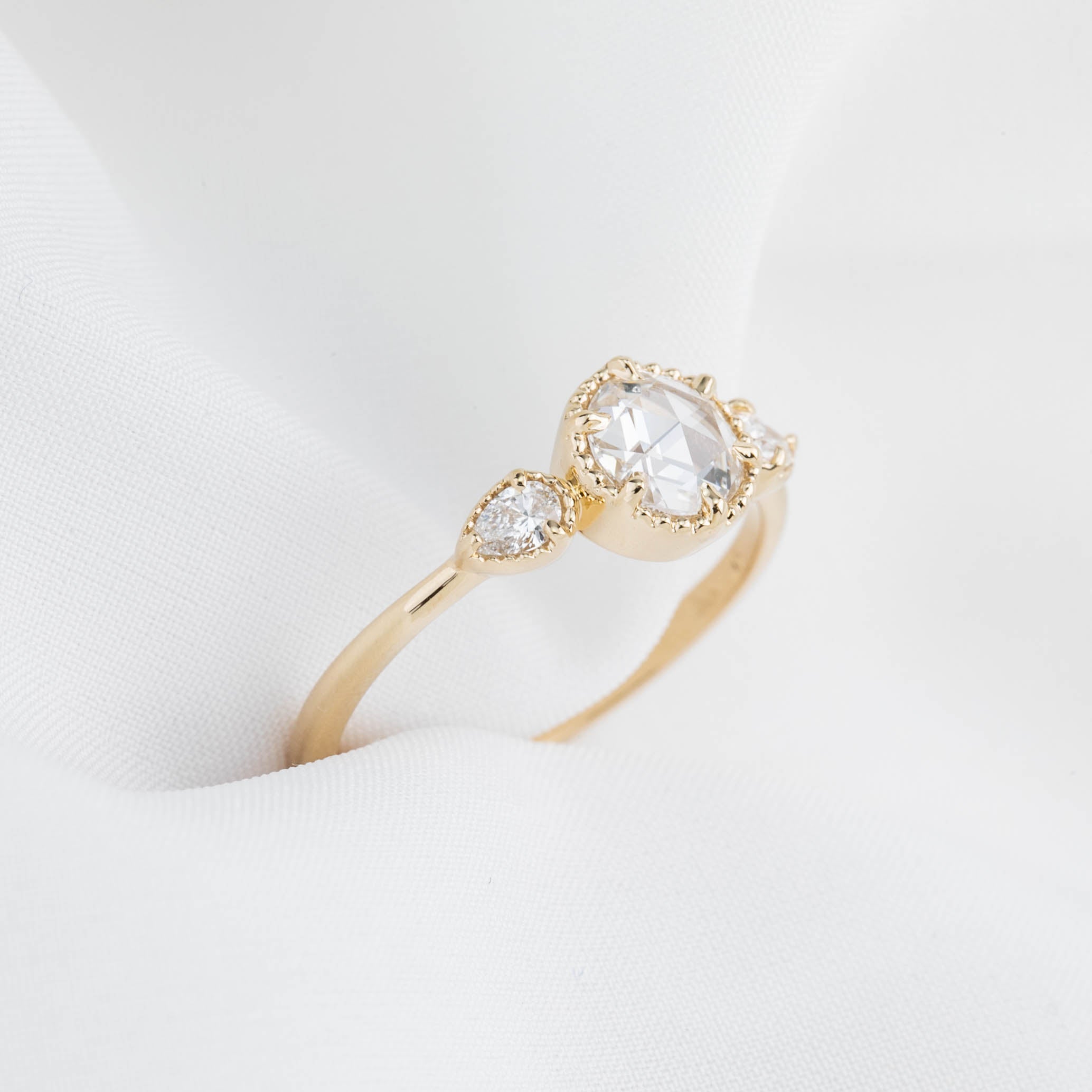 Diana Round Rose Cut Diamond Ring