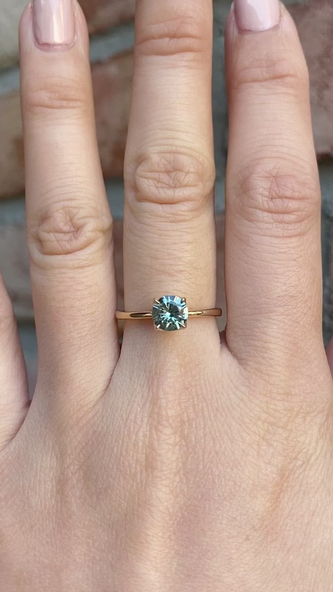 Sara Ring 0.86ct Montana Sapphire Ring 14K Yellow Gold, One of a kind