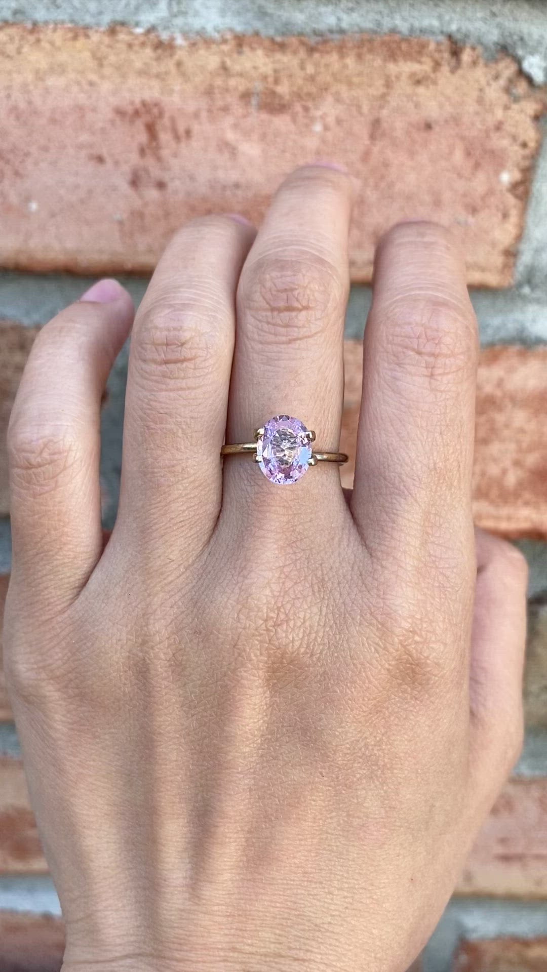 2.14ct Oval Cut Light Pink Madagascar Sapphire