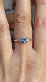 Olivia Ring, 0.70-0.80ct Montana Sapphire