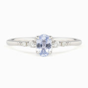 Estel Fleur Ring, 0.50ct Unheated Madagascar Sapphire, oval shape gemstone