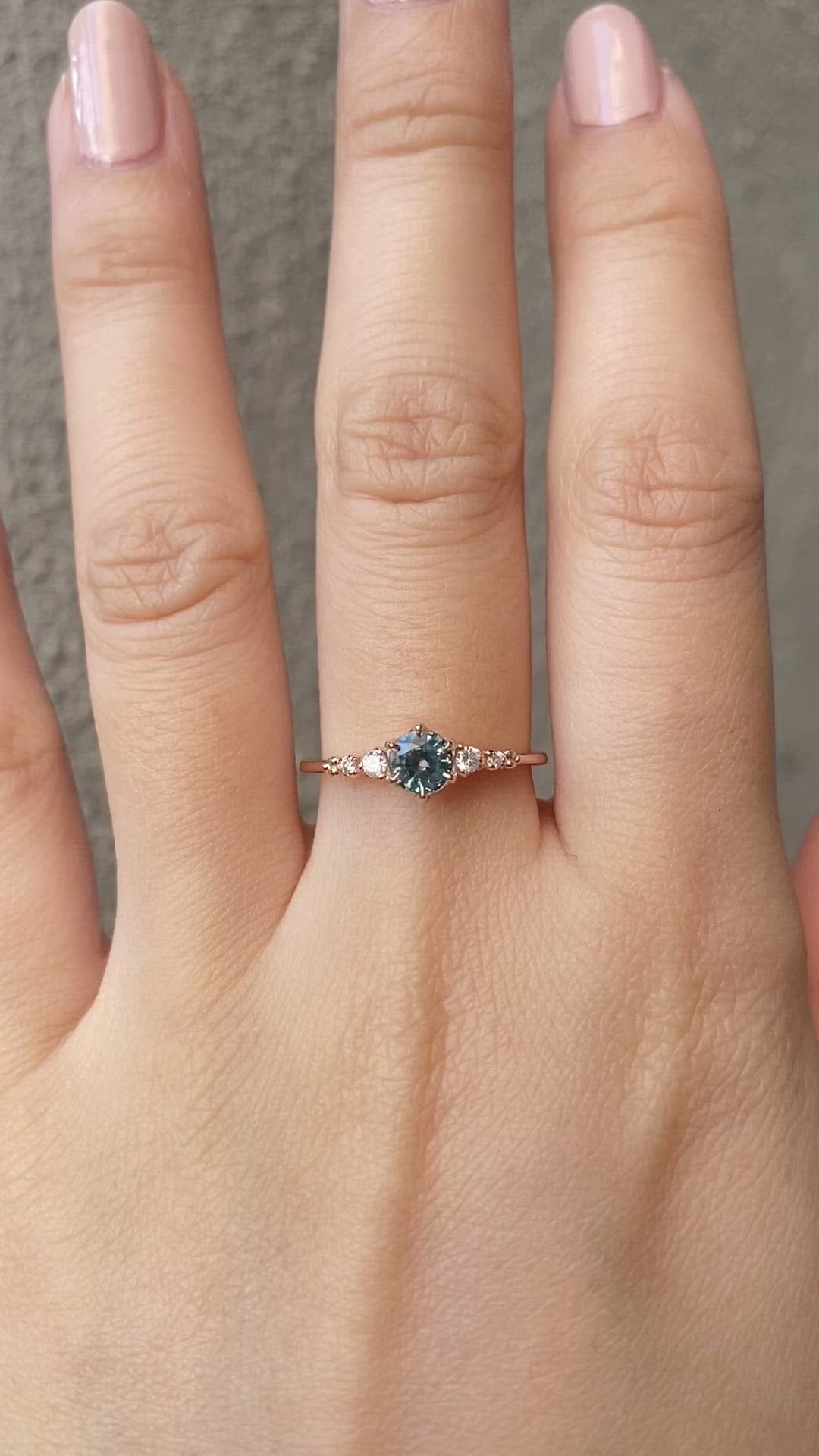 Estel Fleur Ring, 0.55ct Unheated Sapphire